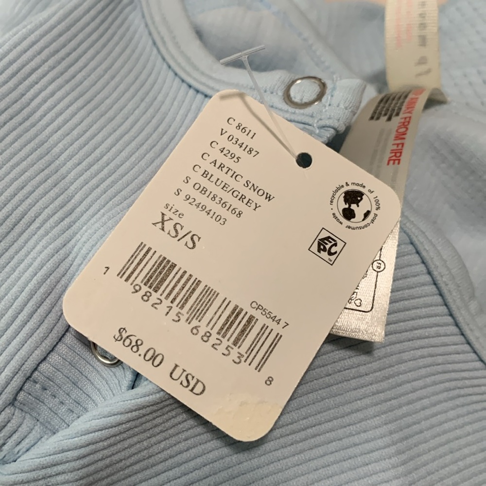 FP MOVEMENT Bail Out Long Sleeve Layer NWT Arctic Snow Blue - Picture 10 of 10